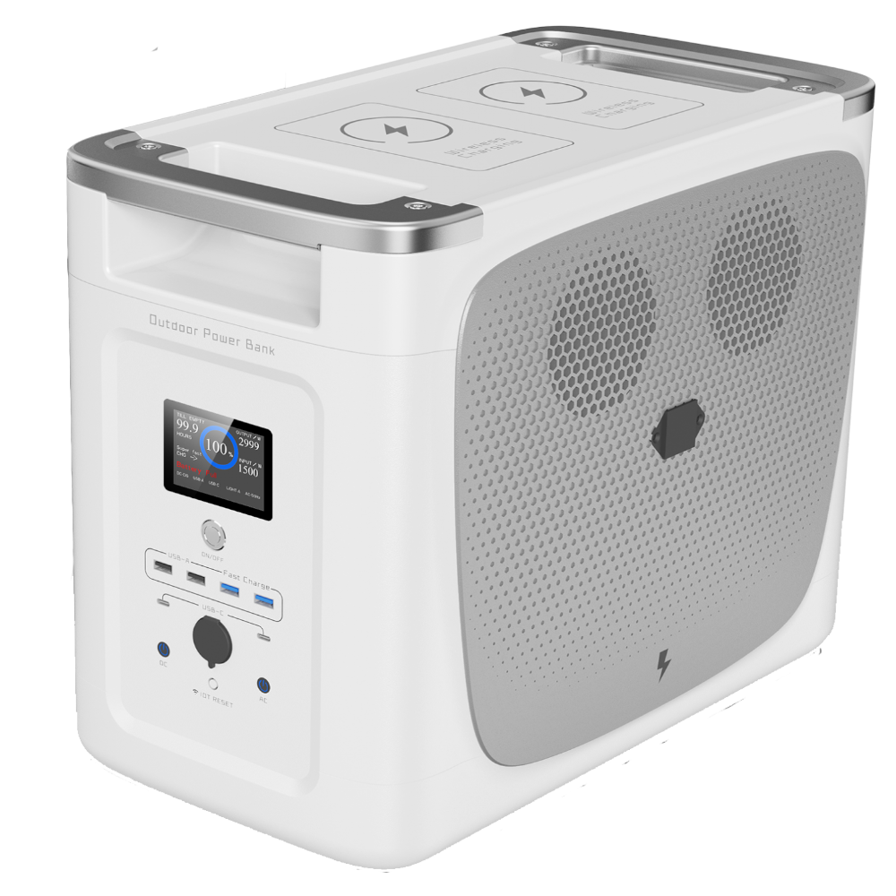 OFFOF 4000W Portable Power Station Parallel Model 4096Wh(1280000mAh)WIFI Functions,90Minutes Charge Full, APP Controll,Solar Generator,LiFePO4 Battery, Backup Battery. Max Load 2500W By E-Turbo Tech