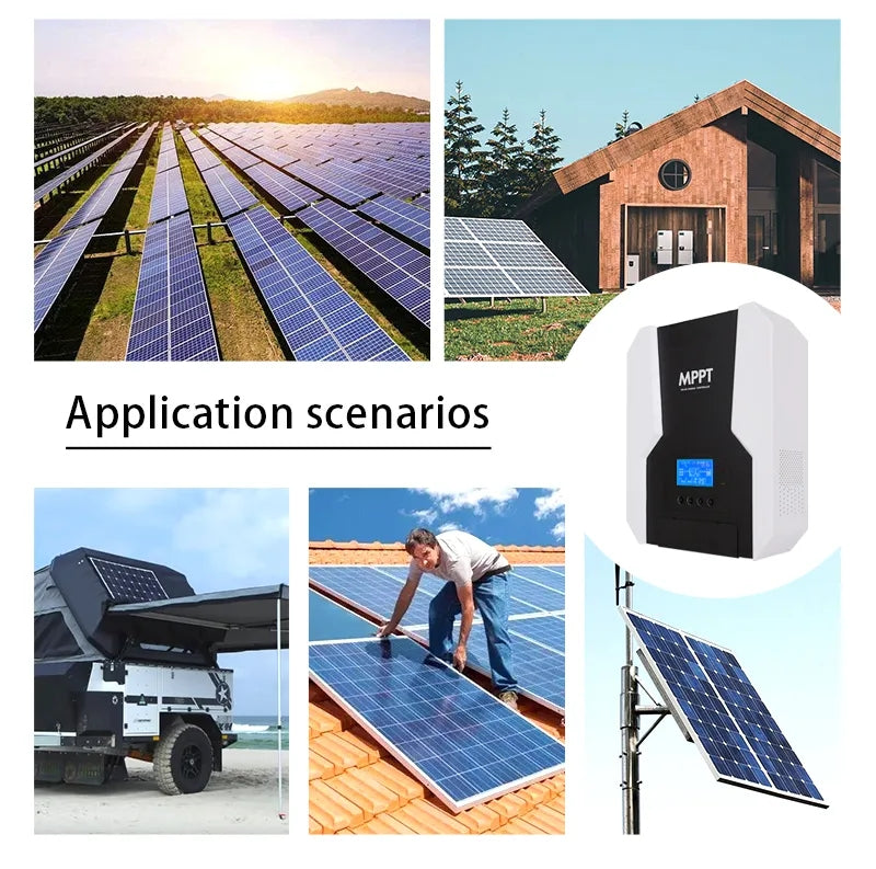 MPPT-Max Solar Charge Controller 12V/24V/48V Auto 40A/60A/80A/100A/120A For All Battery Type WIFI Controller