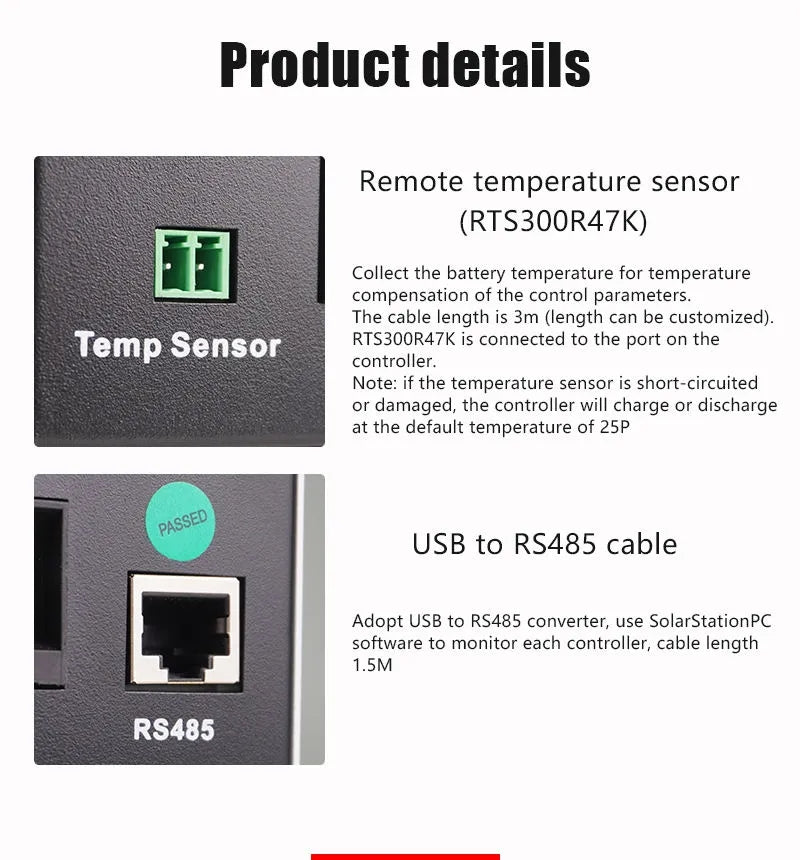 OFFOF MPPT-T Solar Charge Controller Max Power Point Tracking 12V/24v/36v/48v Auto 80A-100A Solar System 96V Solar Input