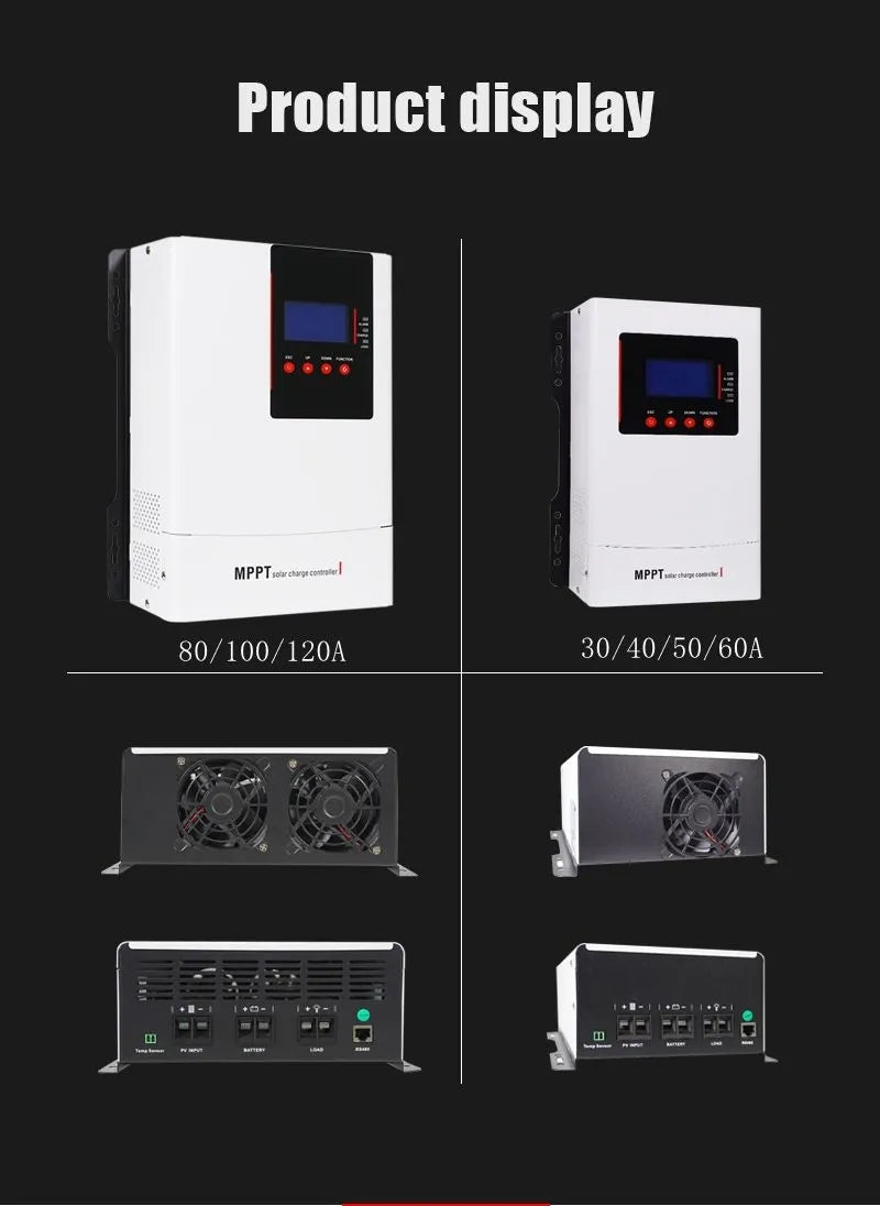 OFFOF MPPT-T Solar Charge Controller Max Power Point Tracking 12V/24v/36v/48v Auto 80A-100A Solar System 96V Solar Input