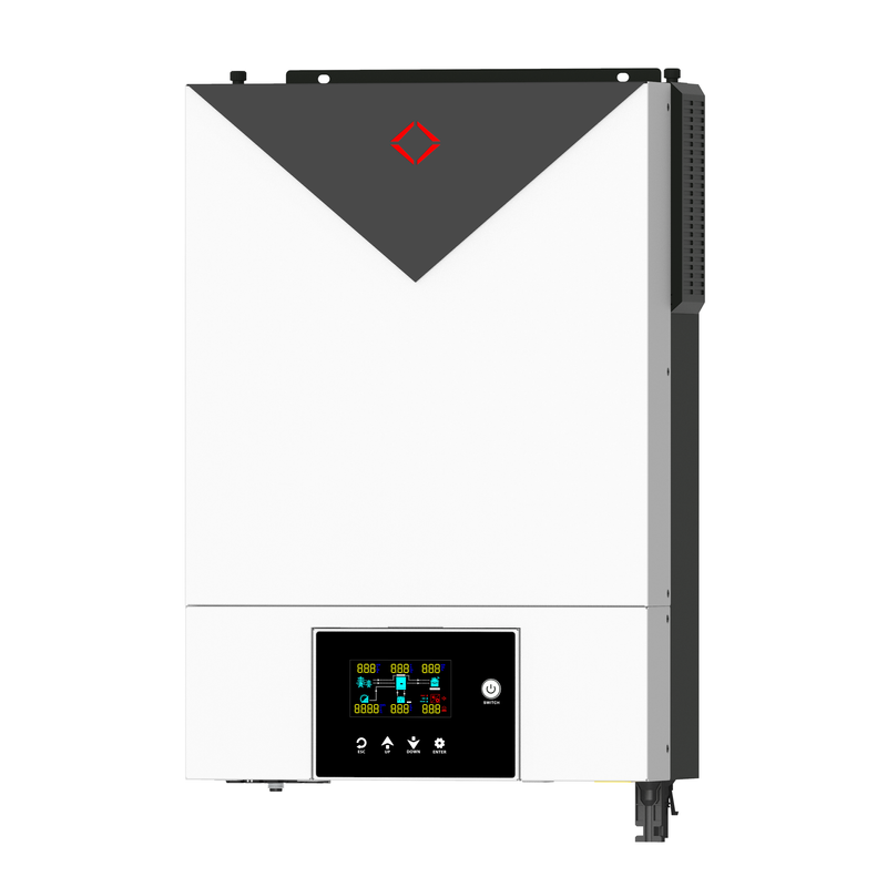 3600W 4200W 6200W On Off Grid Hybrid Solar Inverter With Inbuilt MPPT Solar Controller 500Vdc Solar Panels 120A MPPT 24Vdc 48Vdc Battery System 230Vac Output