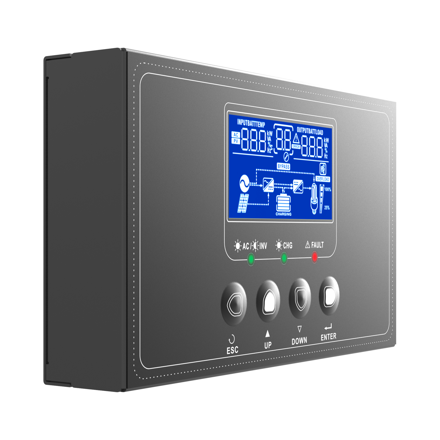 OFFOF Solar Inverter Box Remote Control LCD Display + WiFi module built-in Dust-proof net + Parallel Cards