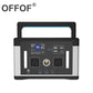 OFFOF 700W Protable Power Station 577Wh Max Load 1000W, AC Charging, Car Charging. Solar charging, three USB ports, suitable for outdoor work, outdoor camping, fishing, car power generation.