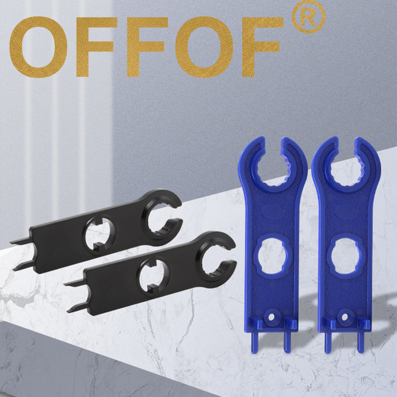 1 Pair 2PCS MC-4 Solar Connector Tools for Spanner Wrench PV Panel Wire Connect, Solar Cables 1000V~1500V Blue And Black