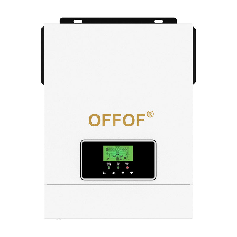 OFFOF MPPT Solar Inverter 2000Watt 3200Watt Hybrid Inverter Support RS232/GPRS/WIFI AC 230V to DC 24V Pure Sine Wave Output Solar Inverter